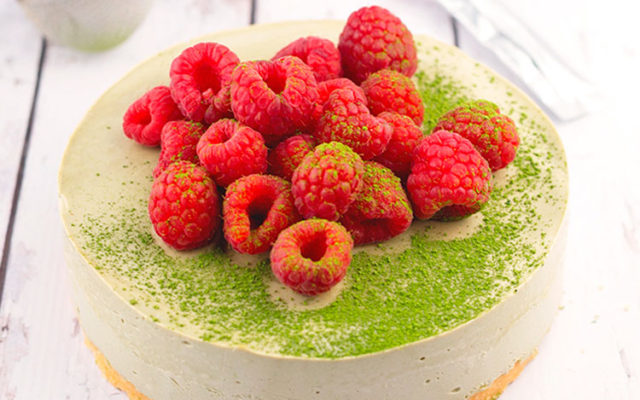 burn calories and detox - matcha cheesecake