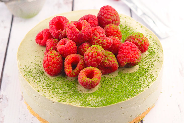 burn calories and detox - matcha cheesecake