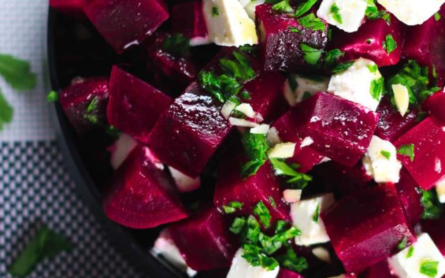 Beetroot and feta salad